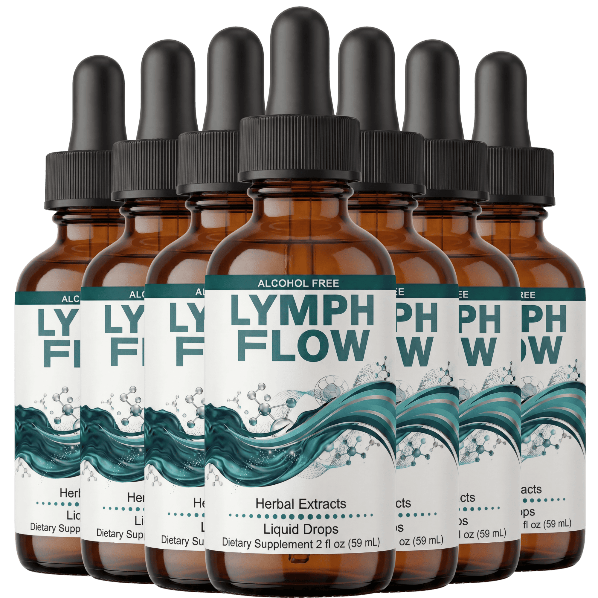 Lymph Flow alcohol-free herbal extracts liquid drops bottles